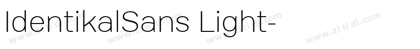 IdentikalSans Light字体转换